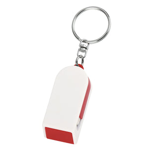 Phone Stand And Screen Cleaner Combo Key Chain - Red