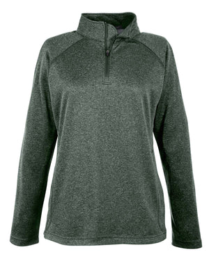 Ladies' Stretch Tech-Shell® Compass Quarter-Zip - Forest Heather