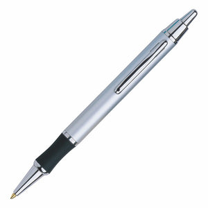 Galaxy Metal Click-Action Promotional Pen - CM1129 - Satin Silver with Silver