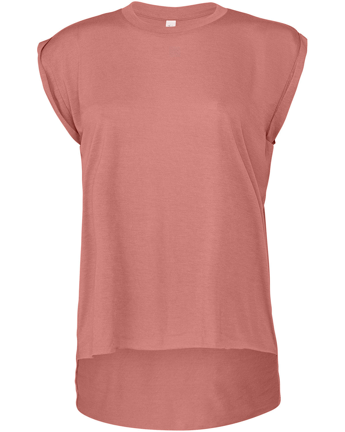 Bella + Canvas Ladies' Flowy Muscle T-Shirt with Rolled Cuff