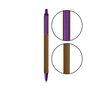 Metallic Brown BIC® Clic Stic® Pen - Metallic Brown With Purple