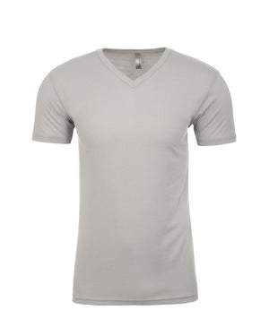 Men's Sueded V-Neck T-Shirt - Light Gray