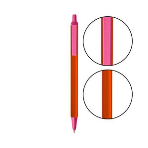 Orange BIC® Clic Stic® Pen - Orange With Pink