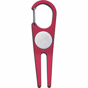 Divot Tool with Ball Marker - Red