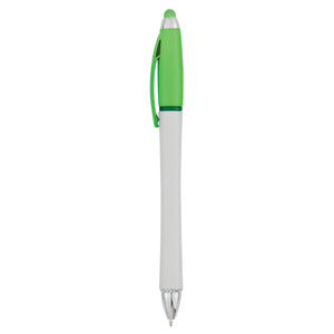 Harmony Stylus Pen With Highlighter - White With Green