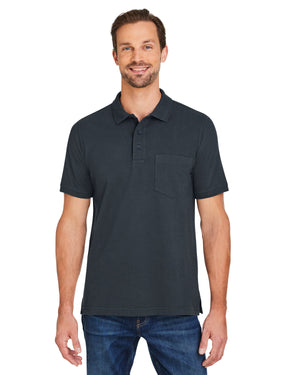 Harriton Men's Valiant Cotton Snag Protect Pocket Polo