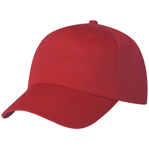 5 Panel Polyester Cap - Red