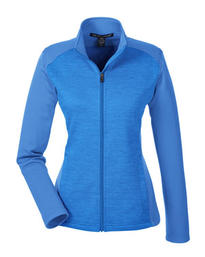 Devon & Jones Ladies' Newbury Colourblock Mélange Fleece Full-Zip