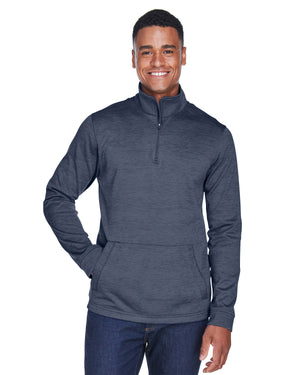 Devon & Jones Men's Newbury Mélange Fleece Quarter-Zip