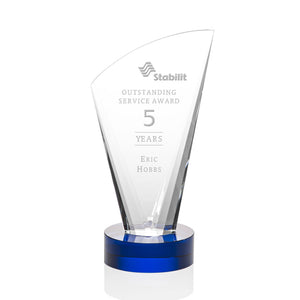 Brampton Award 9.25" - Clear - Blue