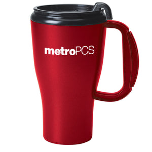 16 oz Omega Mug with Slider Lid - Metallic Red