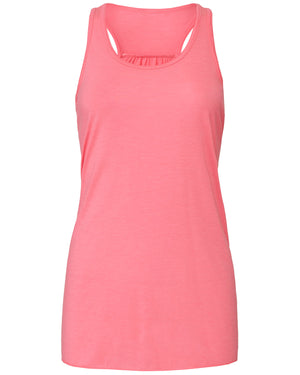 Ladies' Flowy Racerback Tank - Neon Pink