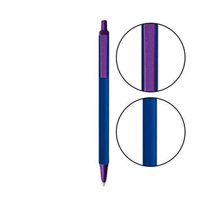 Navy BIC® Clic Stic® Pen - Navy With Purple