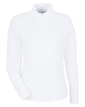 Ladies' You-V Quarter-Zip - White Glow