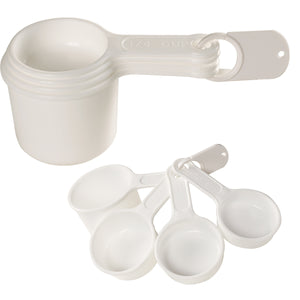 Set Of Four Measuring Cups - White