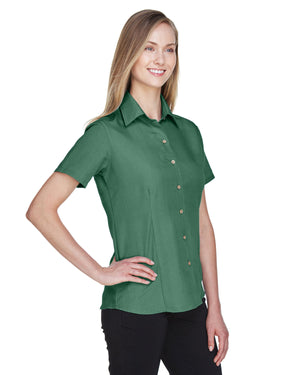 Harriton Ladies' Barbados Textured Camp Shirt