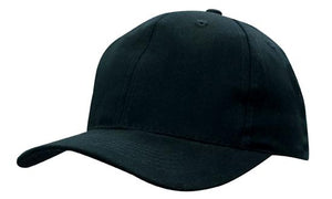 6 Panel Brushed Cotton Twill Cap - custom embroidered -