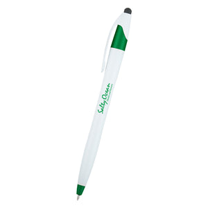 Dart Stylus Pen - Mettalic White with Lime