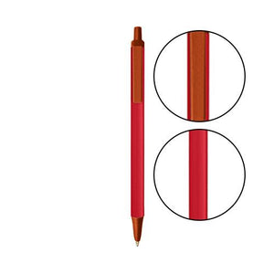 Red BIC® Clic Stic® Pen - Red With Metallic Orange