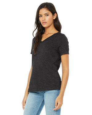 Bella + Canvas Ladies' Relaxed Heather CVC Jersey V-Neck T-Shirt