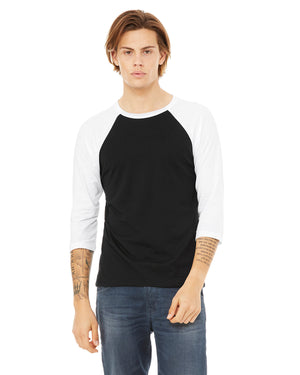 Bella + Canvas Unisex Three-Quarter Sleeve Baseball T-Shirt