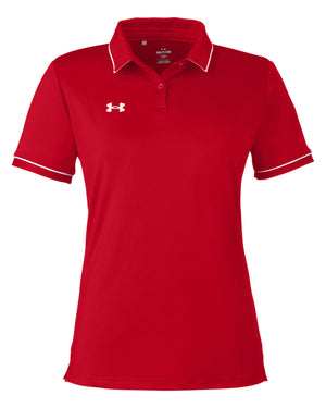 Ladies' Tipped Teams Performance Polo - Red