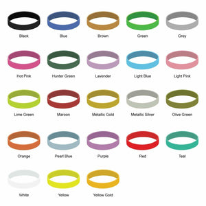 Silicone Wrist Bands - Embossed