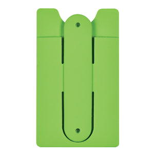 Silicone Phone Wallet With Stand - Lime