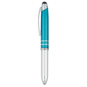 Ballpoint Stylus Pen With Light - Light Blue