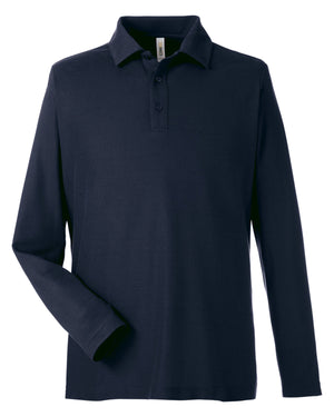 Men's Fusion ChromaSoft™ Long-Sleeve Pique Polo - Classic Navy