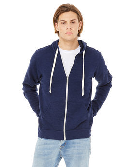 Bella + Canvas Unisex Triblend Sponge Fleece Full-Zip Hoodie