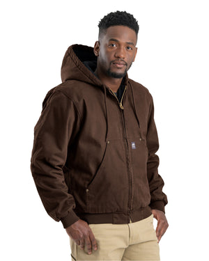 Men's Highland Washed Cotton Duck Hooded Jacket - Bark