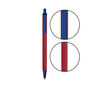 Metallic Red BIC® Clic Stic® Pen - Metallic Red With Navy