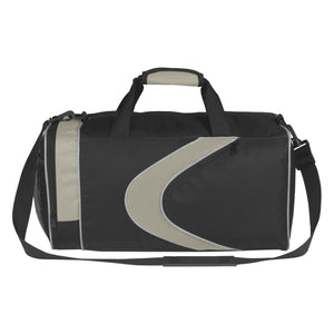 Sports Duffel Bag (Gray With Black)