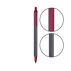 Slate BIC® Clic Stic® Pen - Slate With Burgundy