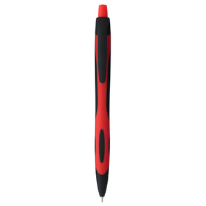 Sleek Write Two-Tone Rubberized Pen - Black With Red