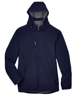 North End Men's Glacier Insulated Three-Layer Fleece Bonded Soft Shell Jacket with Detachable Hood