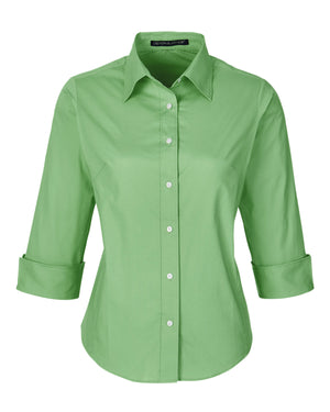 Devon & Jones Ladies' Perfect Fit™ Three-Quarter Sleeve Stretch Poplin Blouse