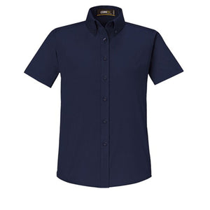 Core365 Origin Short Sleeve Twill Shirt - Women - Classic Navy