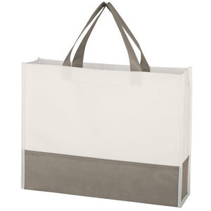 Non-Woven Prism Tote Bag - White With Gray