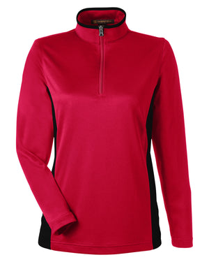 Harriton Ladies' Flash Snag Protection Plus IL Colourblock Quarter-Zip