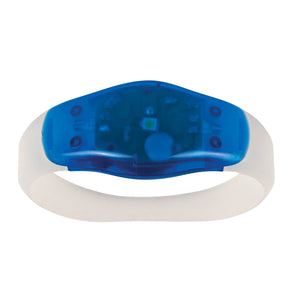 Safety Light Wristband - Clear With Blue