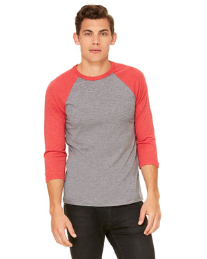 Bella + Canvas Unisex Three-Quarter Sleeve Baseball T-Shirt