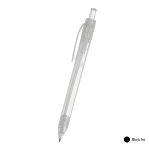 Oasis Recycled Bottle Pen - Translucent Clear with Black Ink