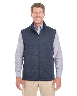 Devon & Jones Men's Newbury Mélange Fleece Vest - Front