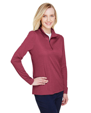 Team 365 Ladies' Zone Sonic Heather Performance Quarter-Zip