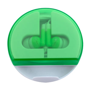 Ear Buds And Phone Stand Combo - Green