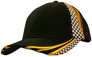 6 Panel Checks & Embroidery Cap - Custom Embroidered -