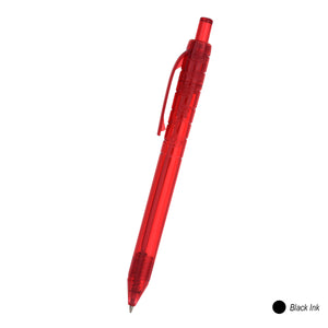 Oasis Recycled Bottle Pen - Translucent Red with Black Ink