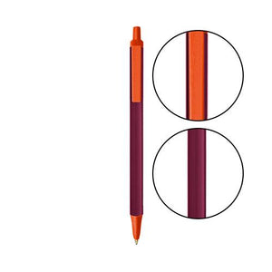 Burgundy BIC® Clic Stic® Pen - Burgundy With Orange